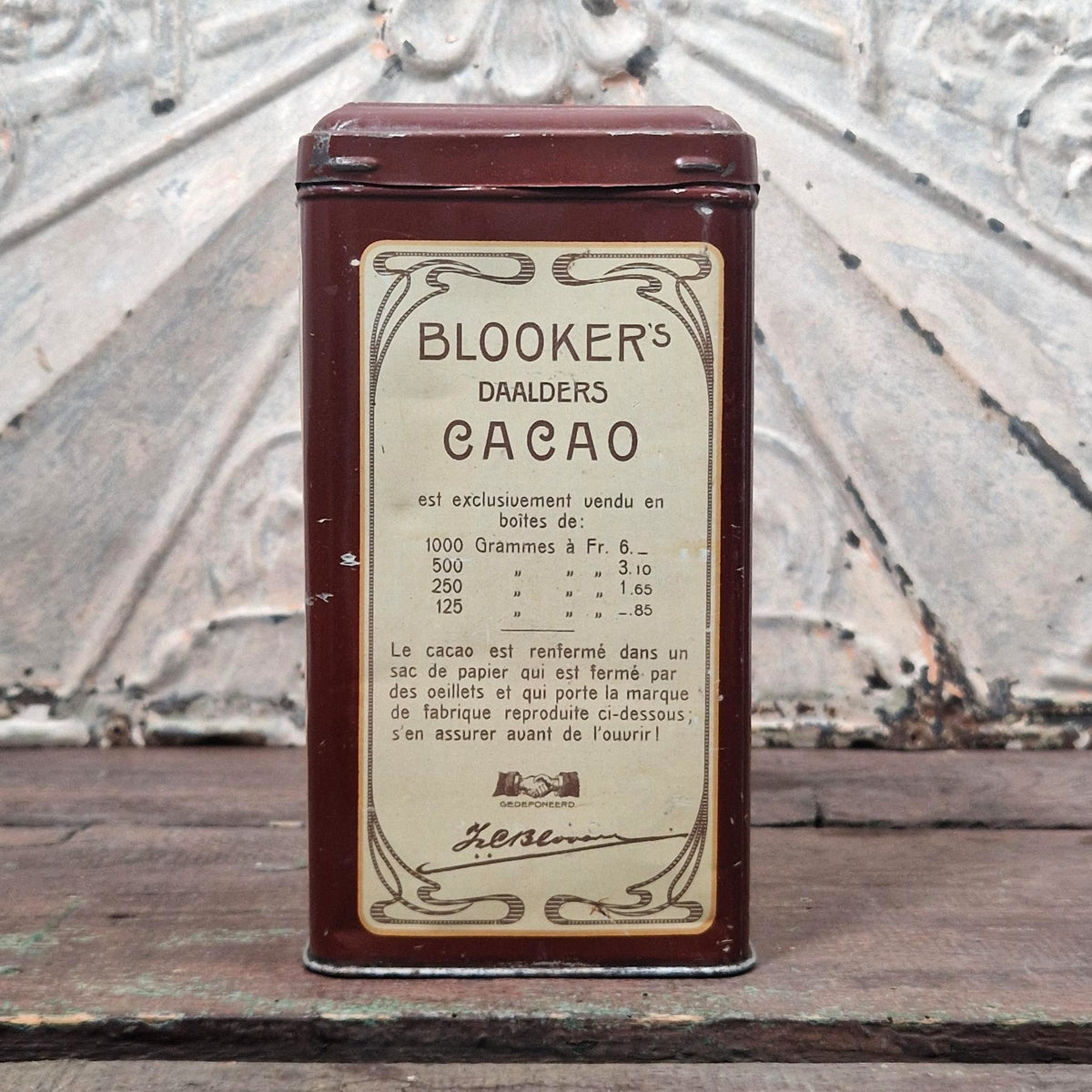 Ancienne boîte de cacao « Blooker’s Daalder’s » 1Kg