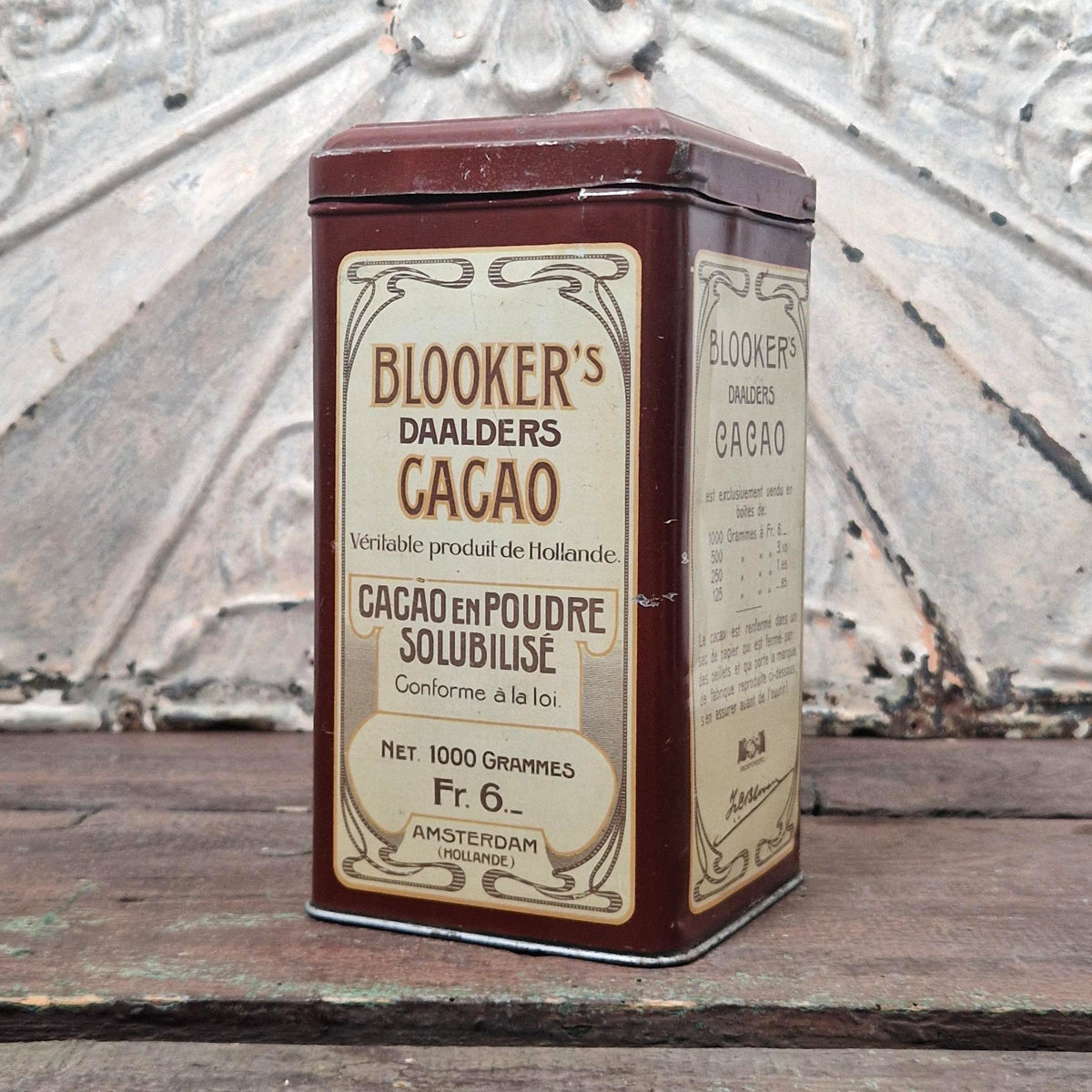 Ancienne boîte de cacao « Blooker’s Daalder’s » 1Kg