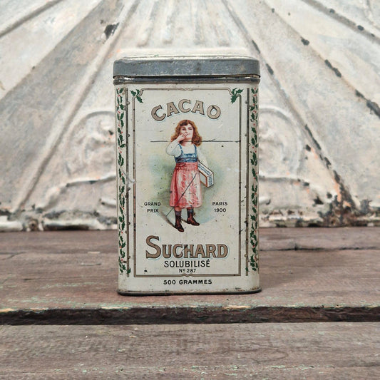 "Cacao Suchard no. 287" lithographed tin box