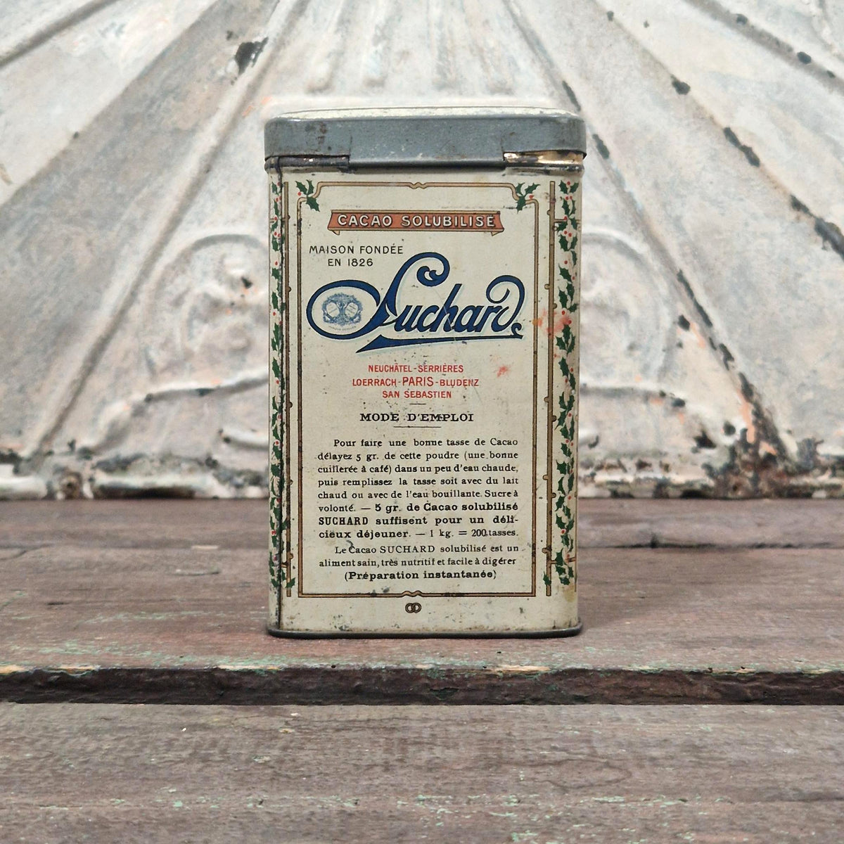 Boîte en tôle lithographiée « Cacao Suchard n°287 »