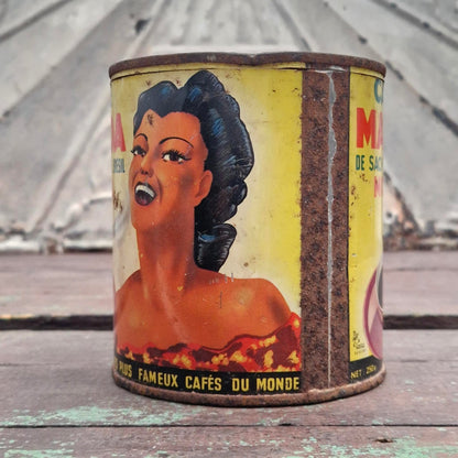 Ancienne boîte de café « Masda - 250g » - Tôle lithographiée