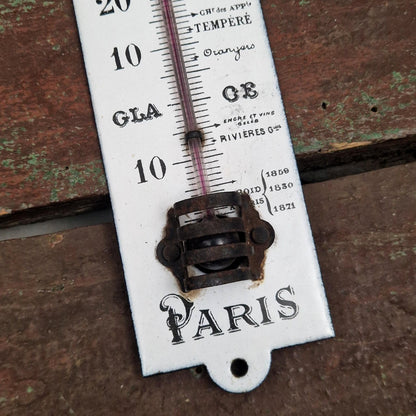 Antique enameled thermometer La Samaritaine - 19th century