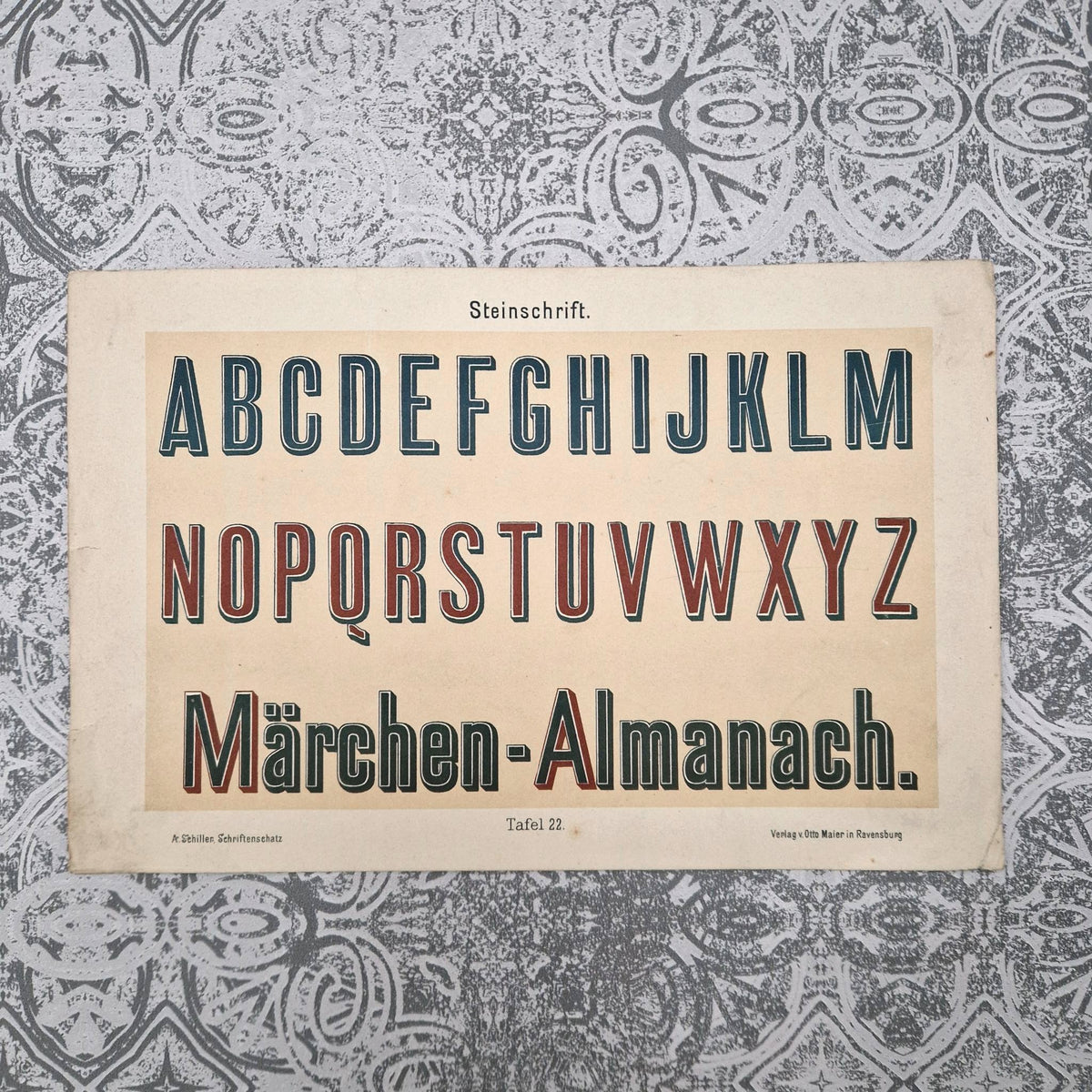 Planche de typographie « Alphabet lapidaire » - Vers 1890