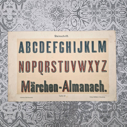 Planche de typographie « Alphabet lapidaire » - Vers 1890