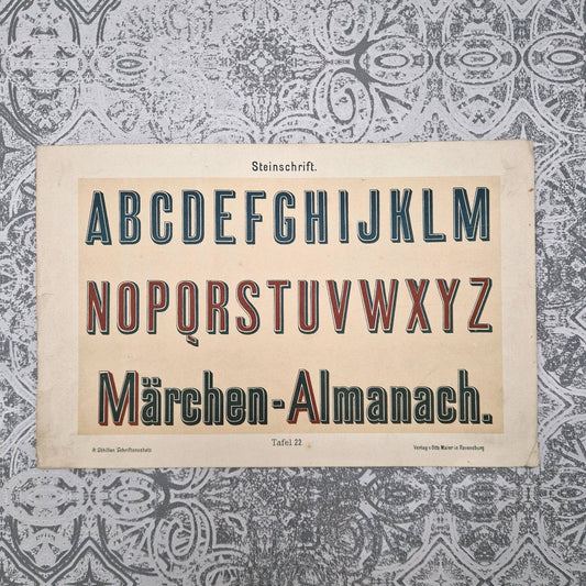 Planche de typographie « Alphabet lapidaire » - Vers 1890