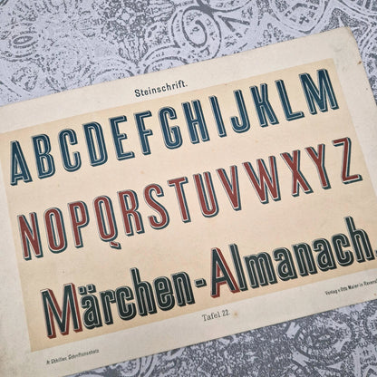 Planche de typographie « Alphabet lapidaire » - Vers 1890