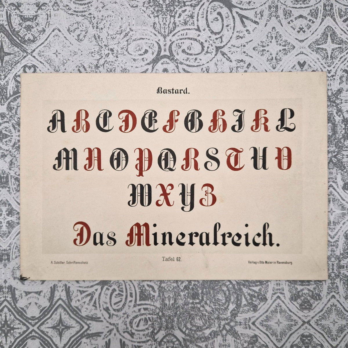 Planche de calligraphie « Écriture bâtarde » - Vers 1890