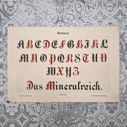 Planche de calligraphie « Écriture bâtarde » - Vers 1890
