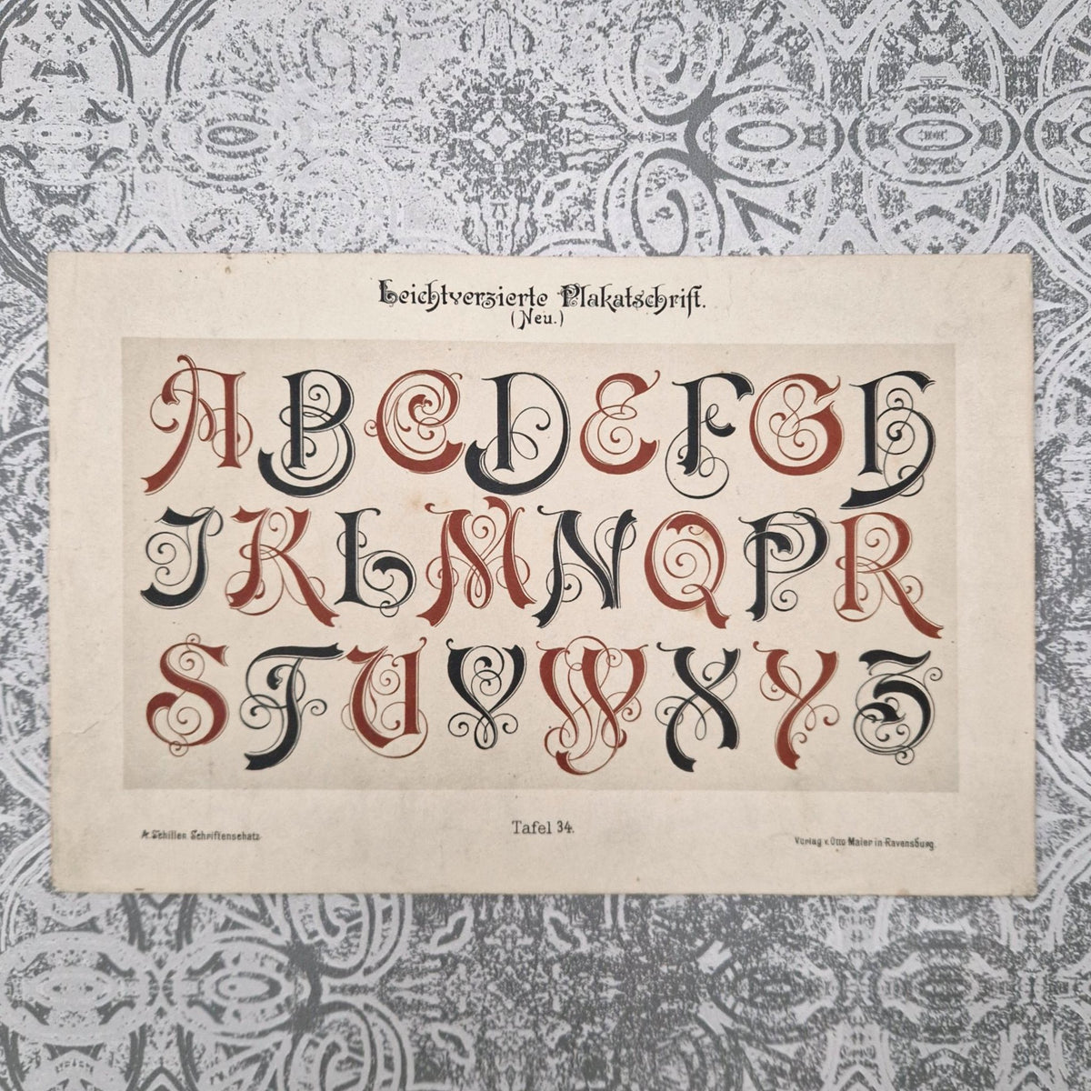 Planche d’alphabet décoratif « Lettres d’affiche » - Vers 1890