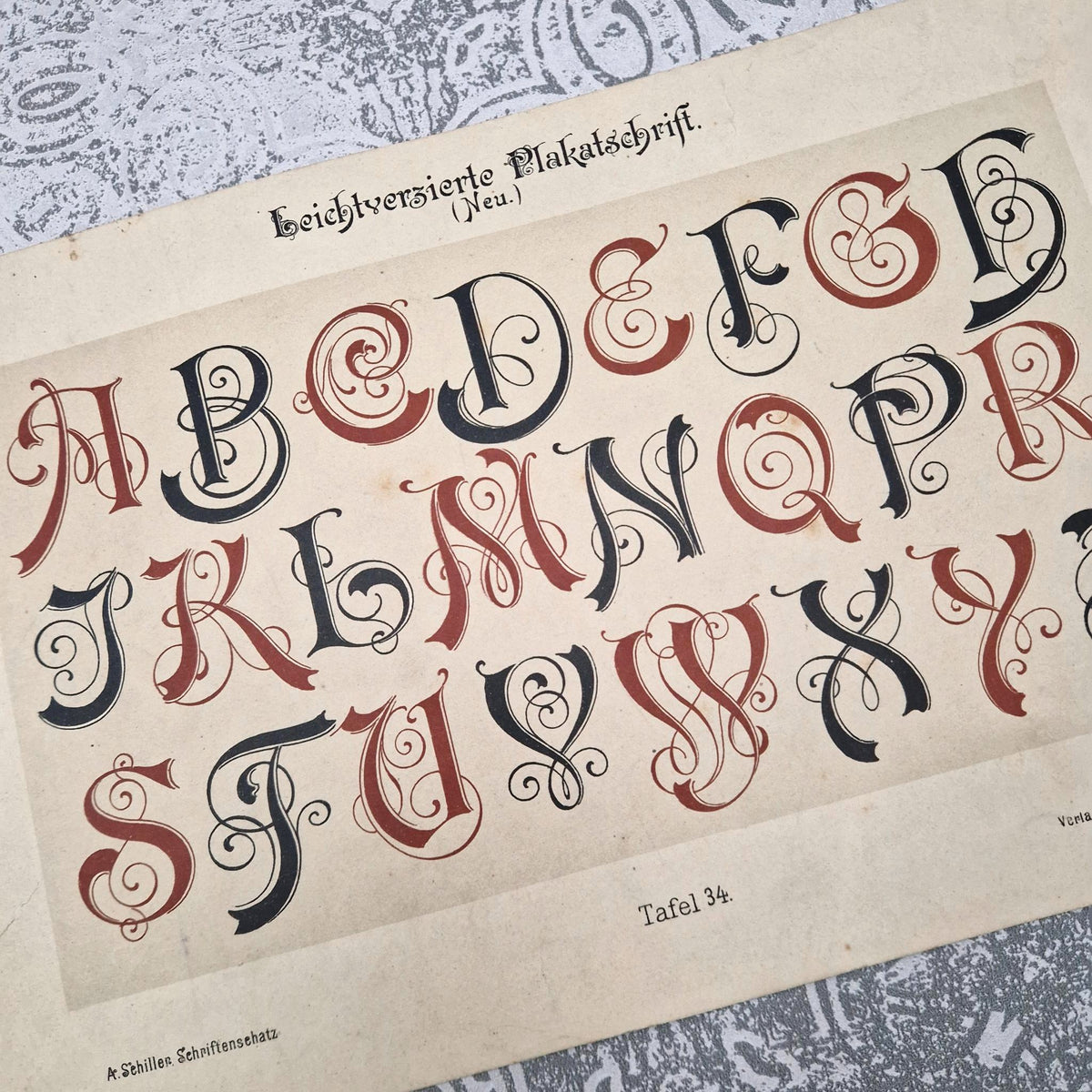 Planche d’alphabet décoratif « Lettres d’affiche » - Vers 1890