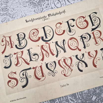 Planche d’alphabet décoratif « Lettres d’affiche » - Vers 1890