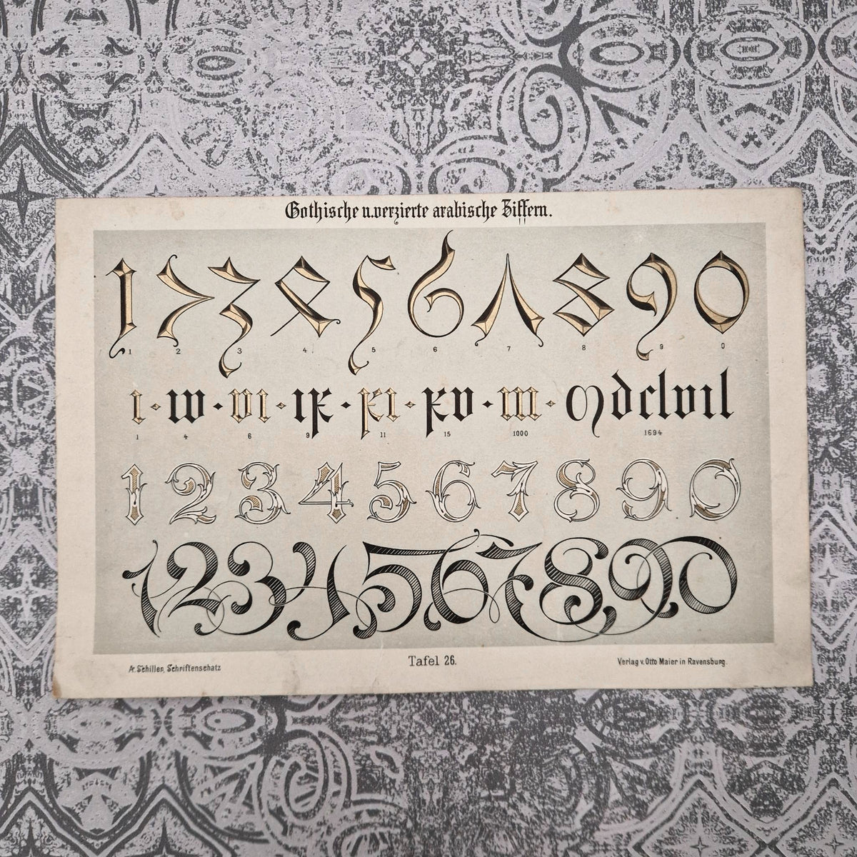 Planche de « Chiffres arabes gothiques et décoratifs »