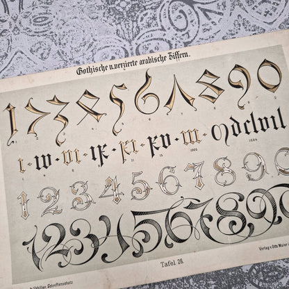 Planche de « Chiffres arabes gothiques et décoratifs »