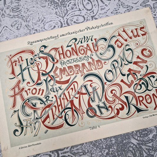 Planche « Composition d’affiches américaines » - Vers 1890