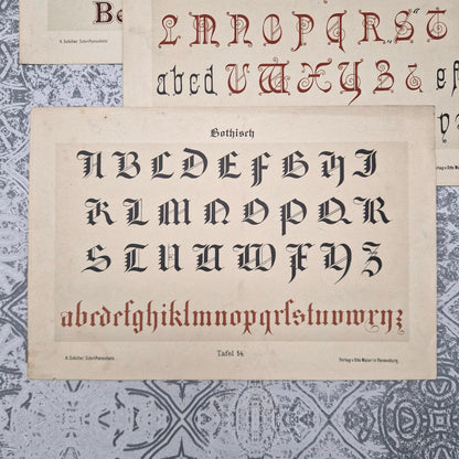 Typographic plates "Gothic, English and Italian"