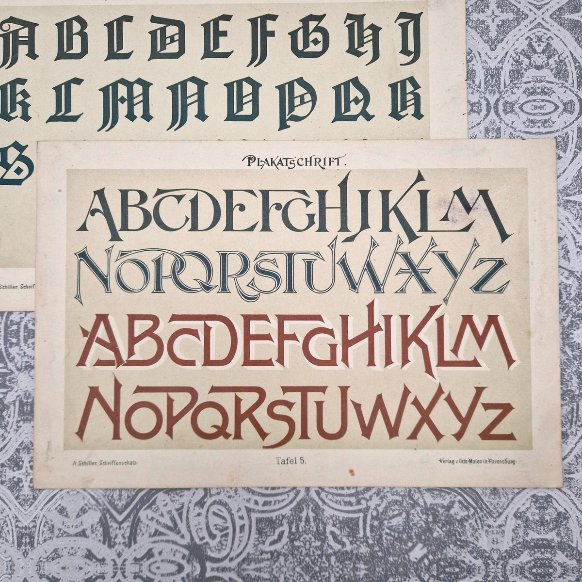 Planches de lettrage ancien « Renaissance, affiche ... »
