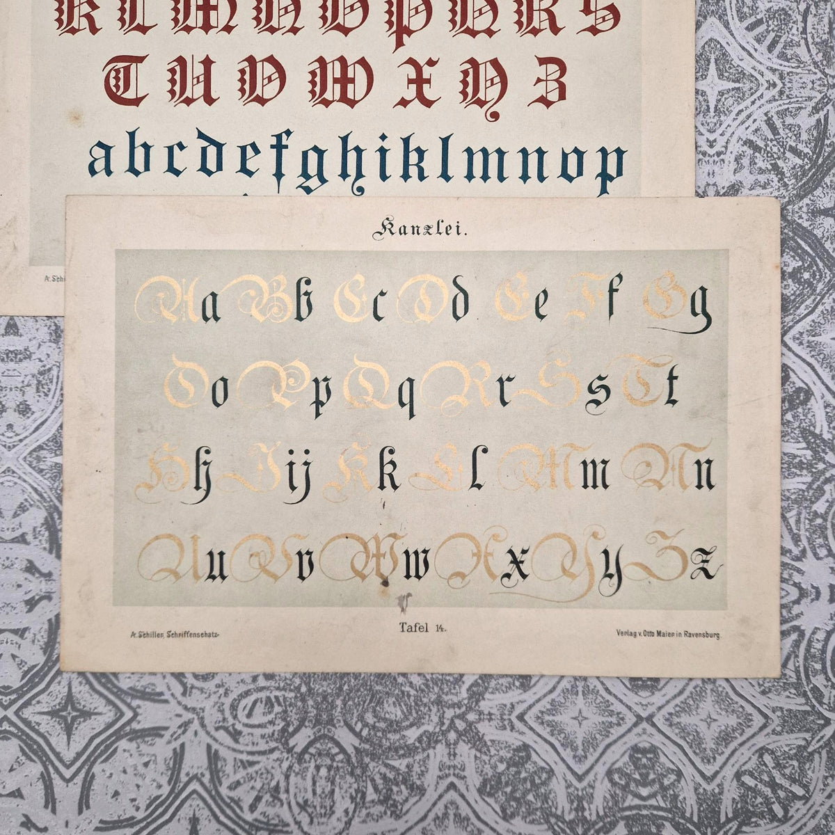 Calligraphy practice sheets "Gothic, Chancery..."