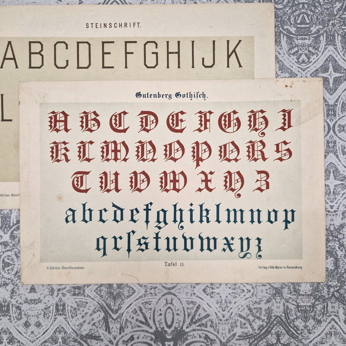 Calligraphy practice sheets "Gothic, Chancery..."
