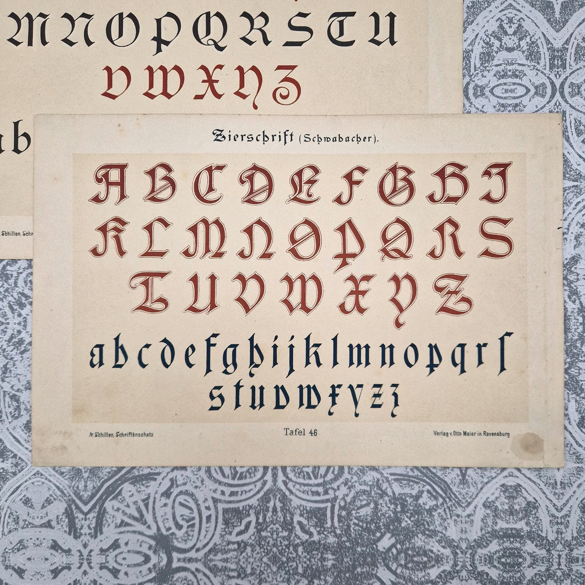 Set of 3 calligraphy / typography sheets