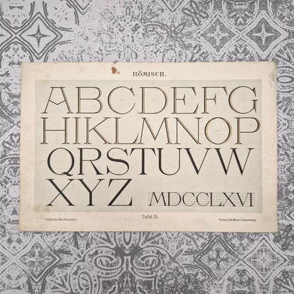 Typographic plates "Roman, lapidary..."