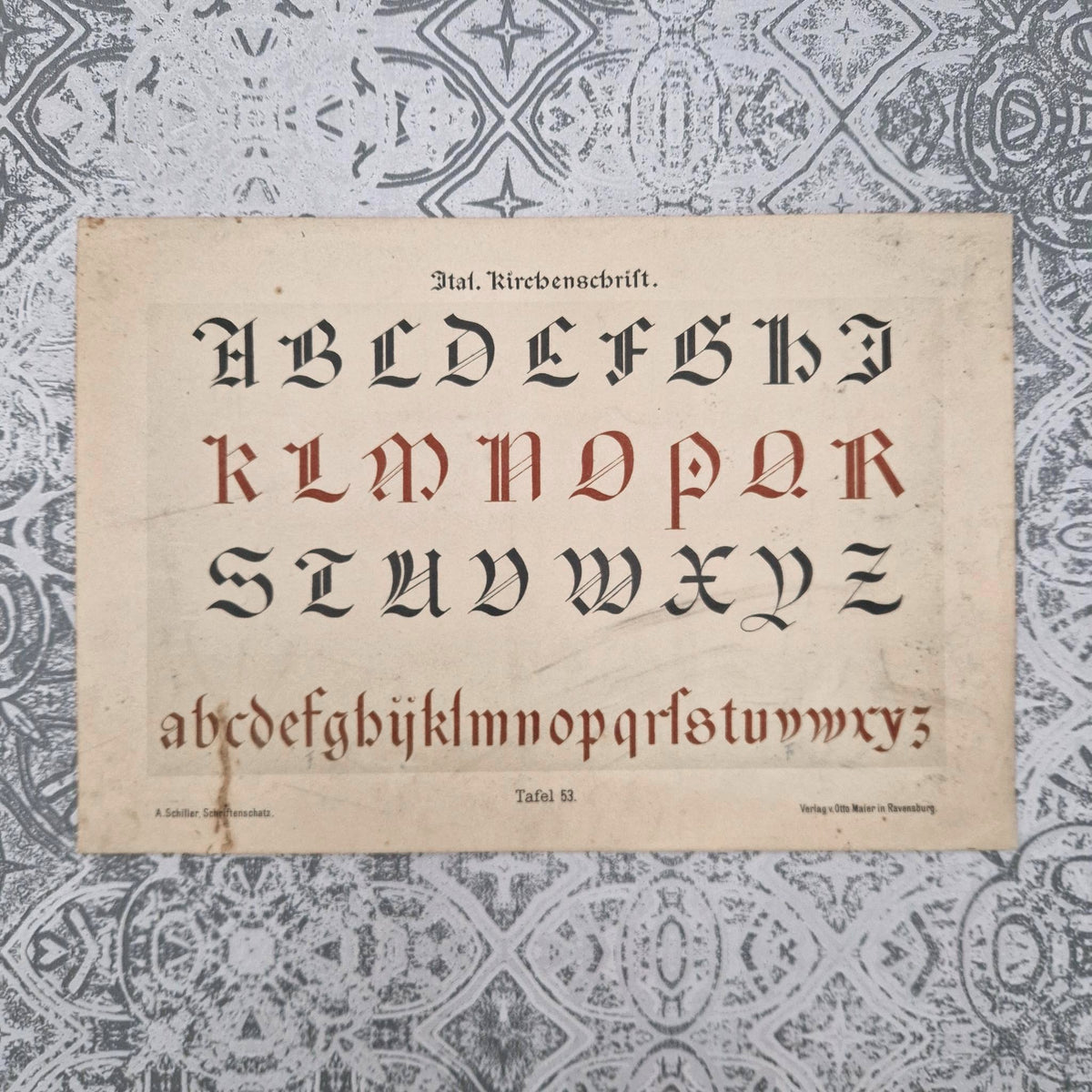 Typography plates: "Gothic, Dürer and Church"