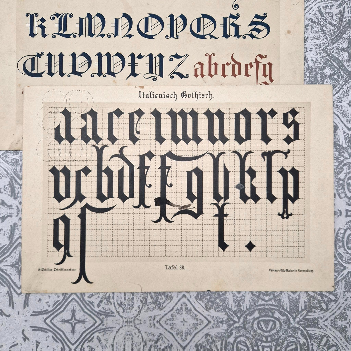 Typography plates "Gothic, italics, and drop caps"