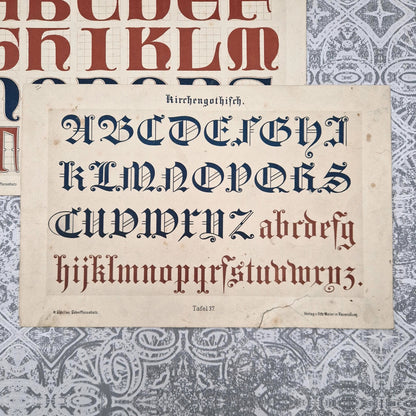 Typography plates "Gothic, italics, and drop caps"
