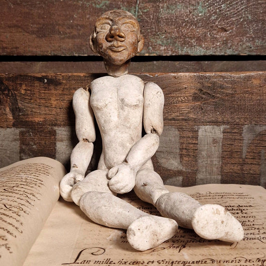 Ancien mannequin / marionnette articulée en bois - XVIIIe