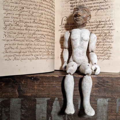 Ancien mannequin / marionnette articulée en bois - XVIIIe