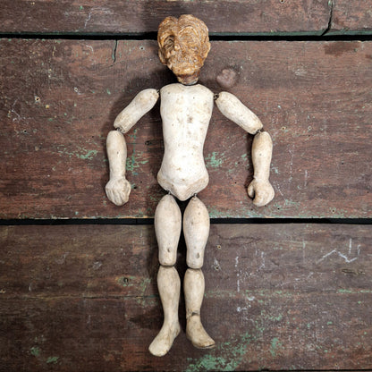 Ancienne marionnette / mannequin articulé en bois - XVIIIe