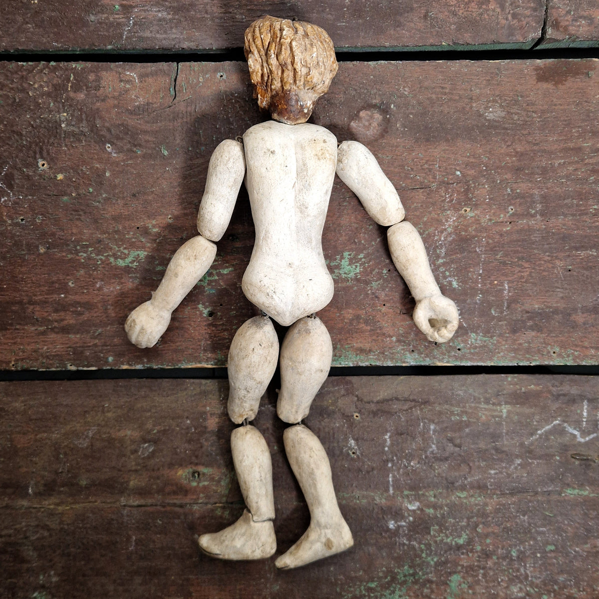 Ancienne marionnette / mannequin articulé en bois - XVIIIe