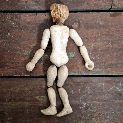 Ancienne marionnette / mannequin articulé en bois - XVIIIe