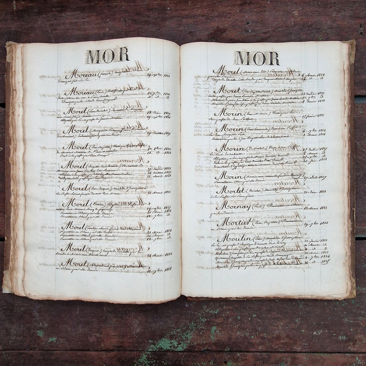 Registre manuscrit « de noms » - Vers 1820 - 290 pages