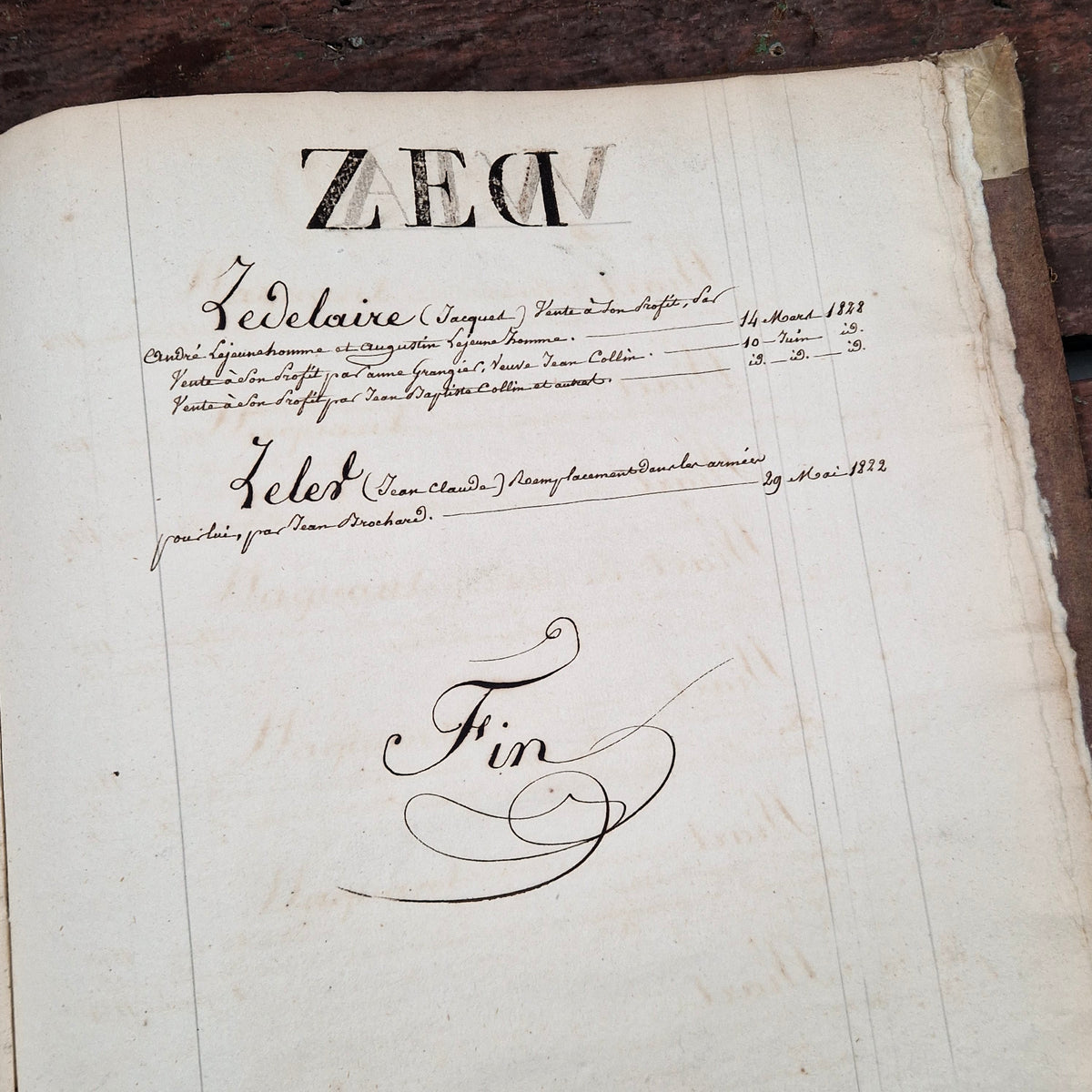 Registre manuscrit « de noms » - Vers 1820 - 290 pages
