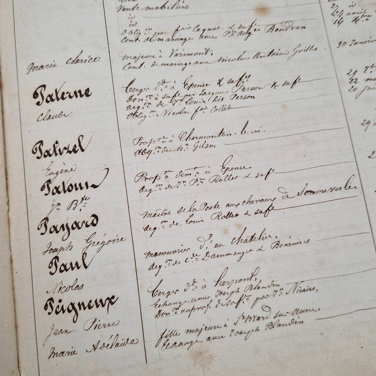 Ancien registre manuscrit - Vers 1830 - 340 pages
