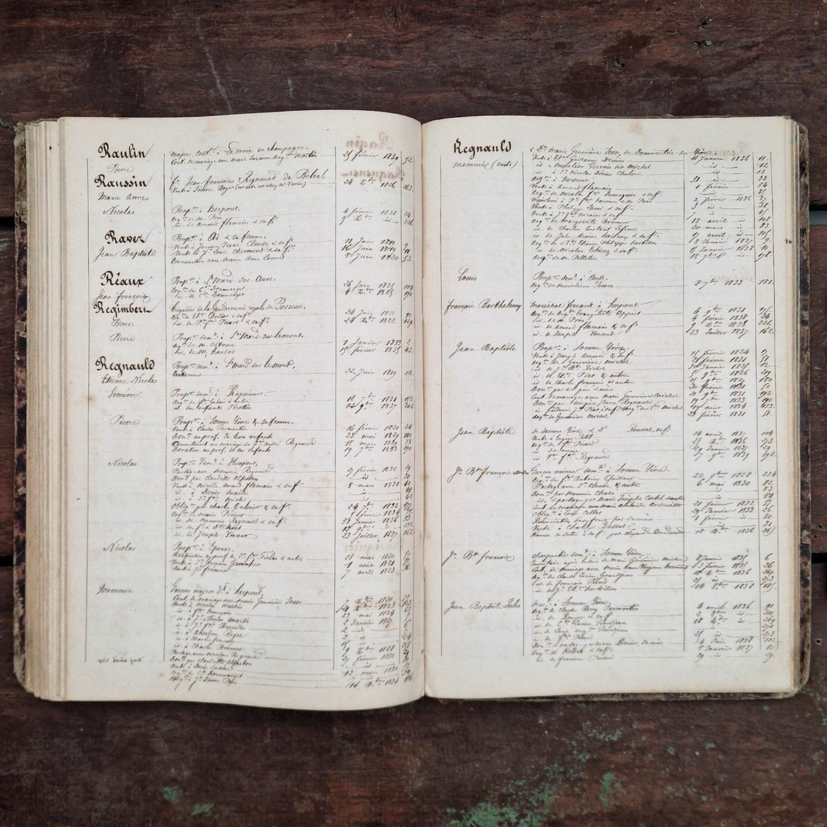 Ancien registre manuscrit - Vers 1830 - 340 pages