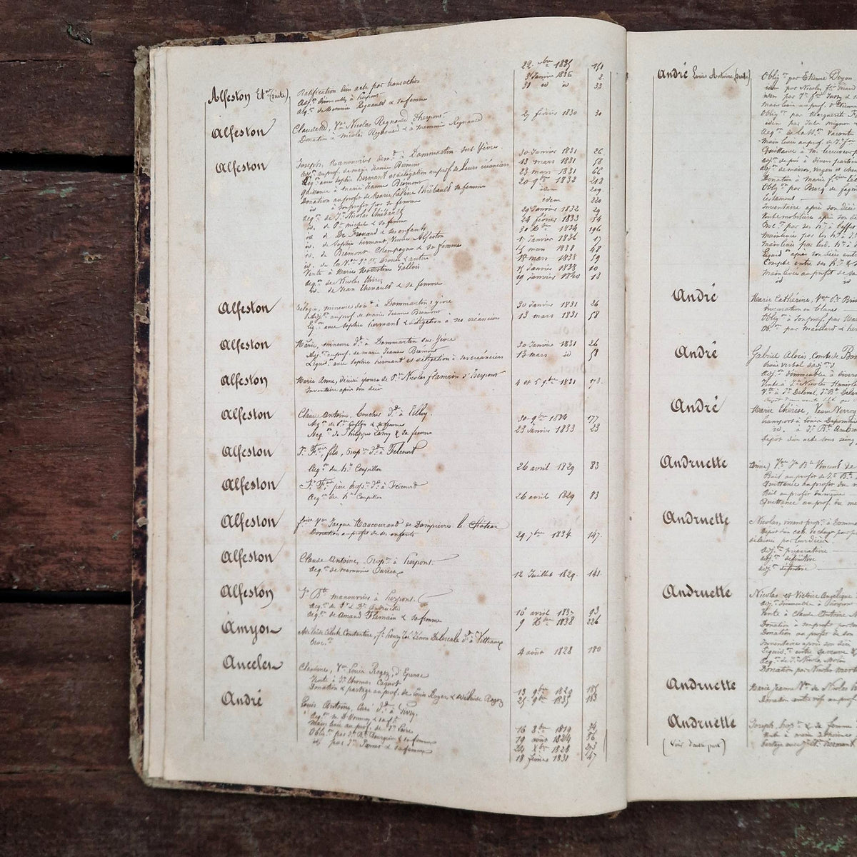 Ancien registre manuscrit - Vers 1830 - 340 pages
