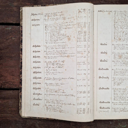 Ancien registre manuscrit - Vers 1830 - 340 pages