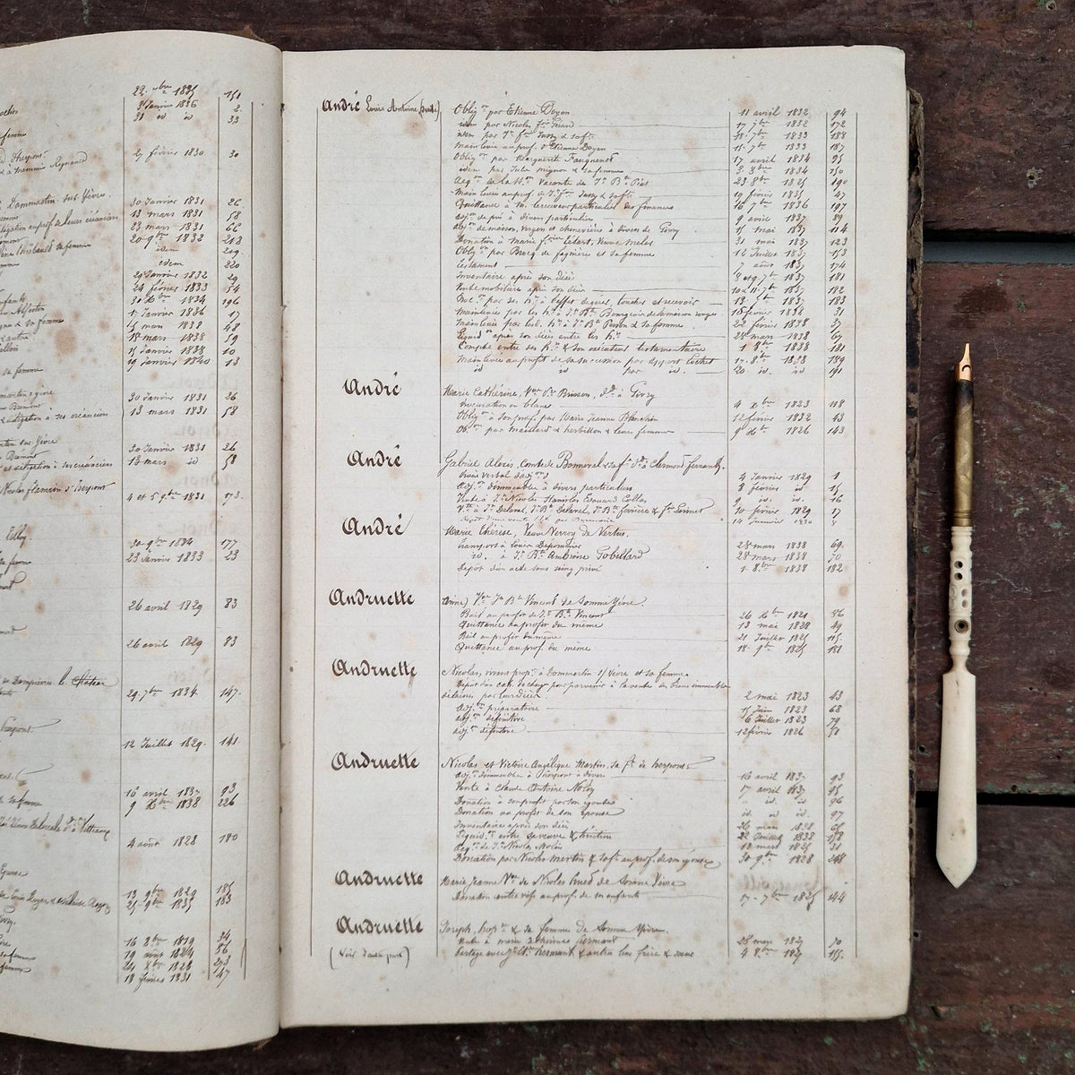 Ancien registre manuscrit - Vers 1830 - 340 pages