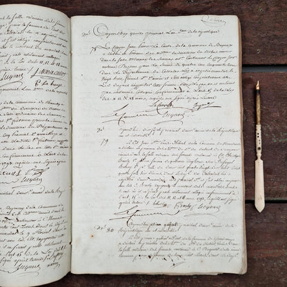 Ancien manuscrit Fin XVIIIe - 175 pages manuscrites
