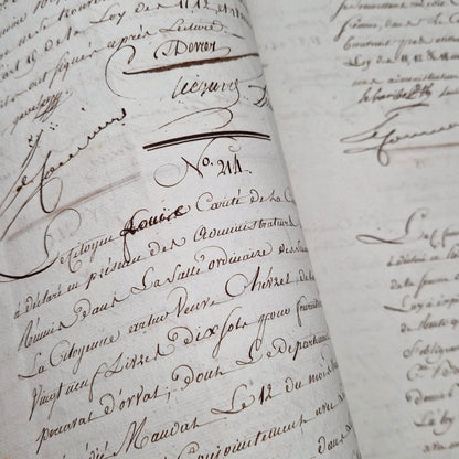 Ancien manuscrit Fin XVIIIe - 175 pages manuscrites