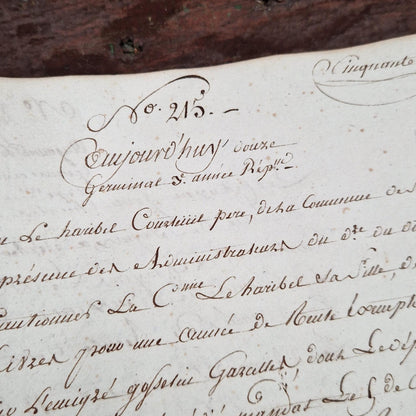 Ancien manuscrit Fin XVIIIe - 175 pages manuscrites