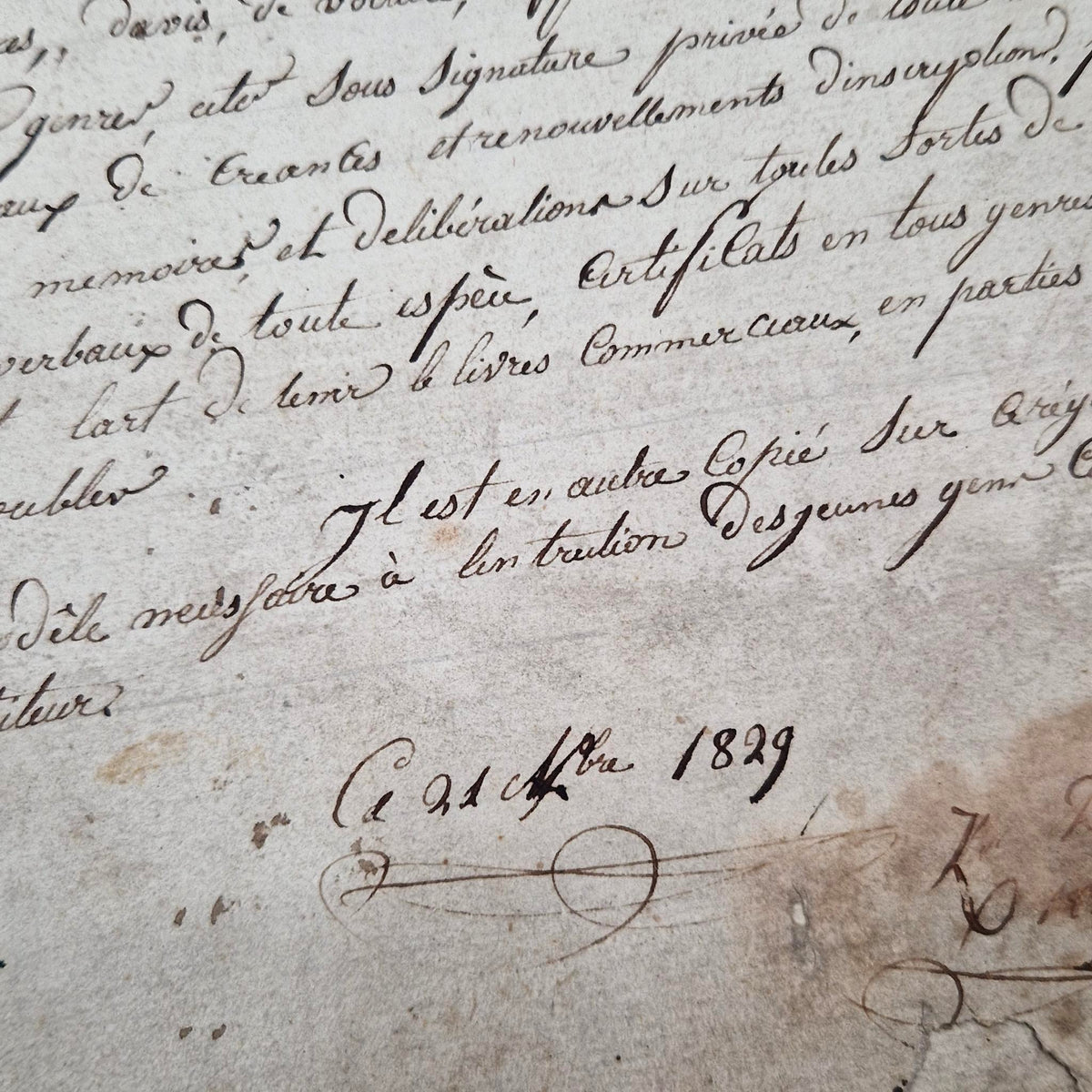 Ancien registre de formation notariale - Belgique - 1829