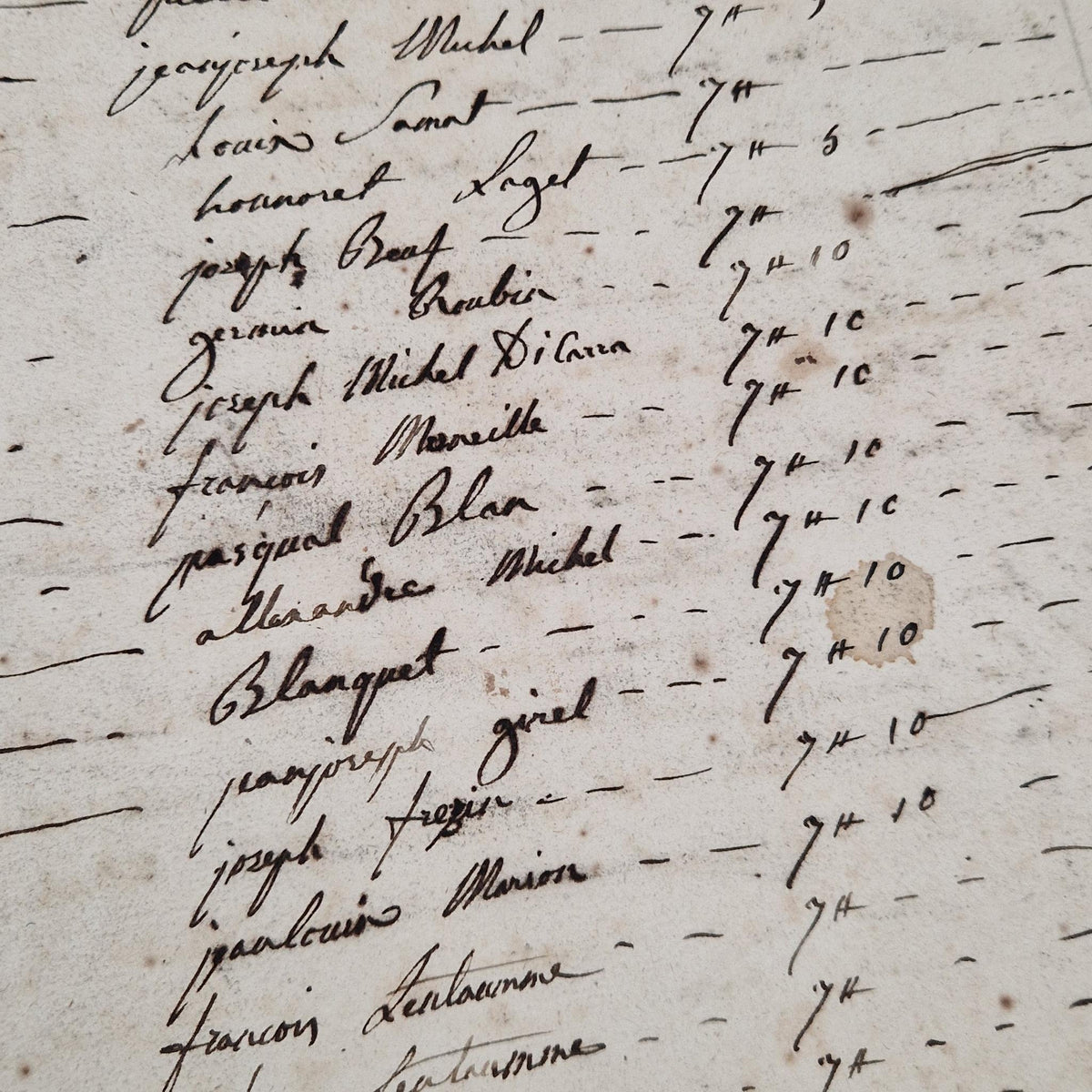 Ancien livre de comptes manuscrit - France - Vers 1820