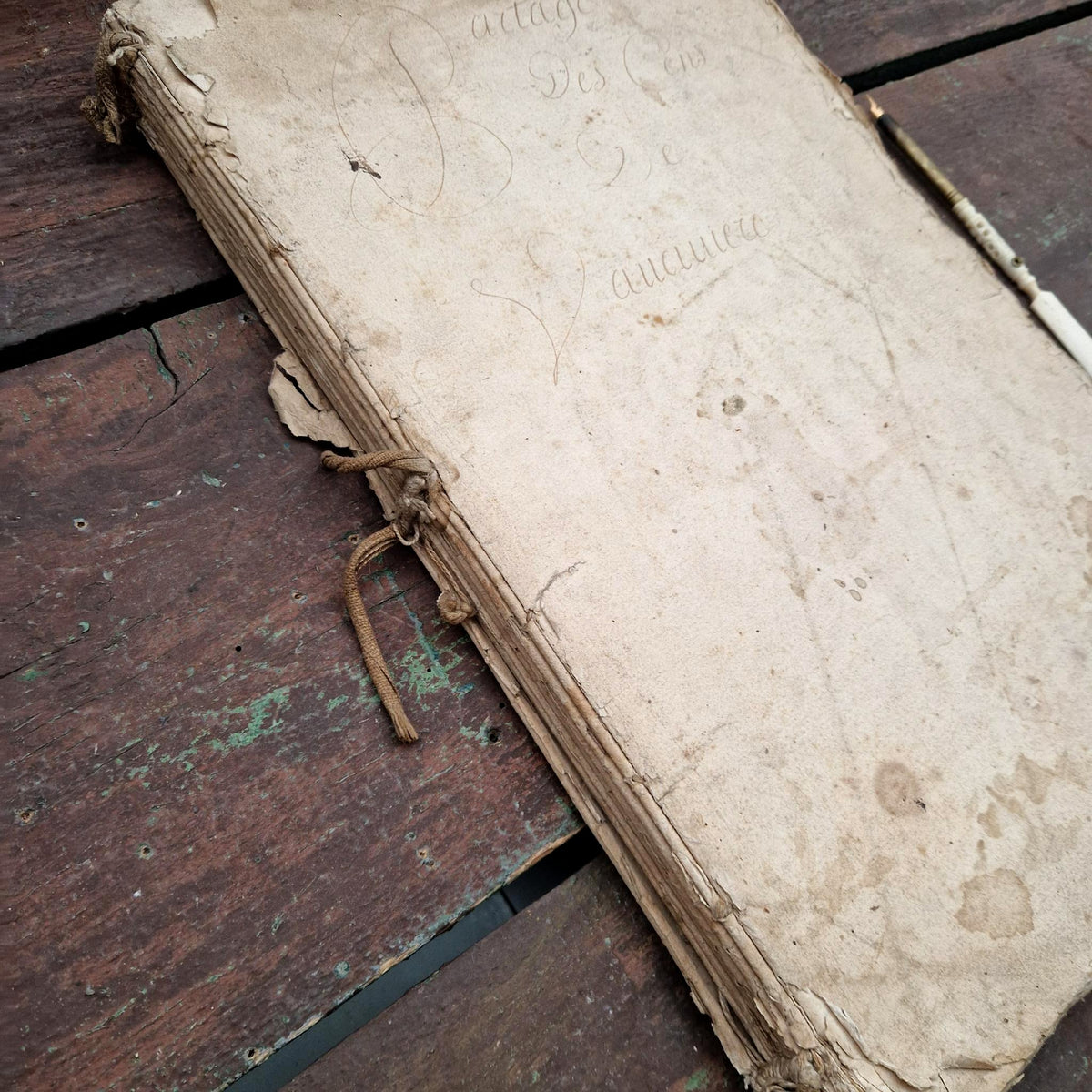 Ancien livre terrier manuscrit - Auvergne, vers 1652 - 245 pages