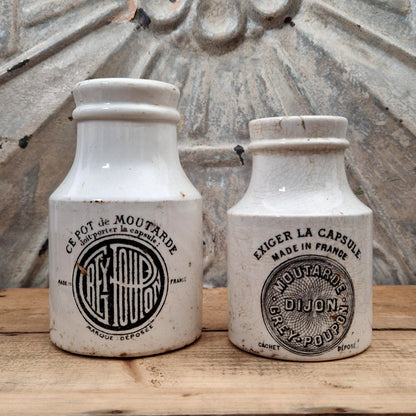 2 anciens Pot de moutarde Grey-Poupon, Paris 1900