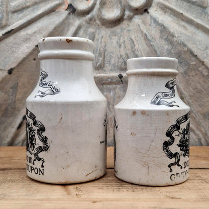 2 anciens Pot de moutarde Grey-Poupon, Paris 1900