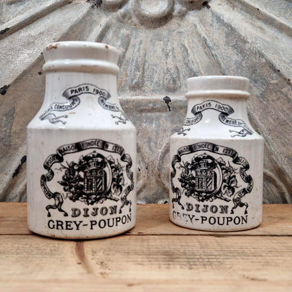 2 anciens Pot de moutarde Grey-Poupon, Paris 1900