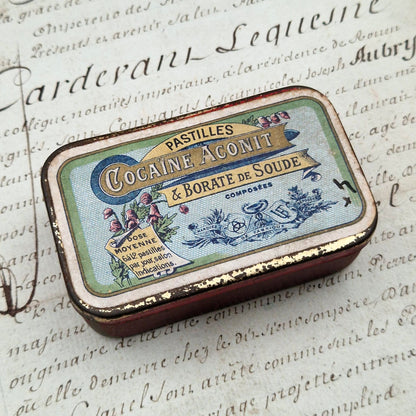Old Aconite Cocaine Lozenges Box, Circa 1900