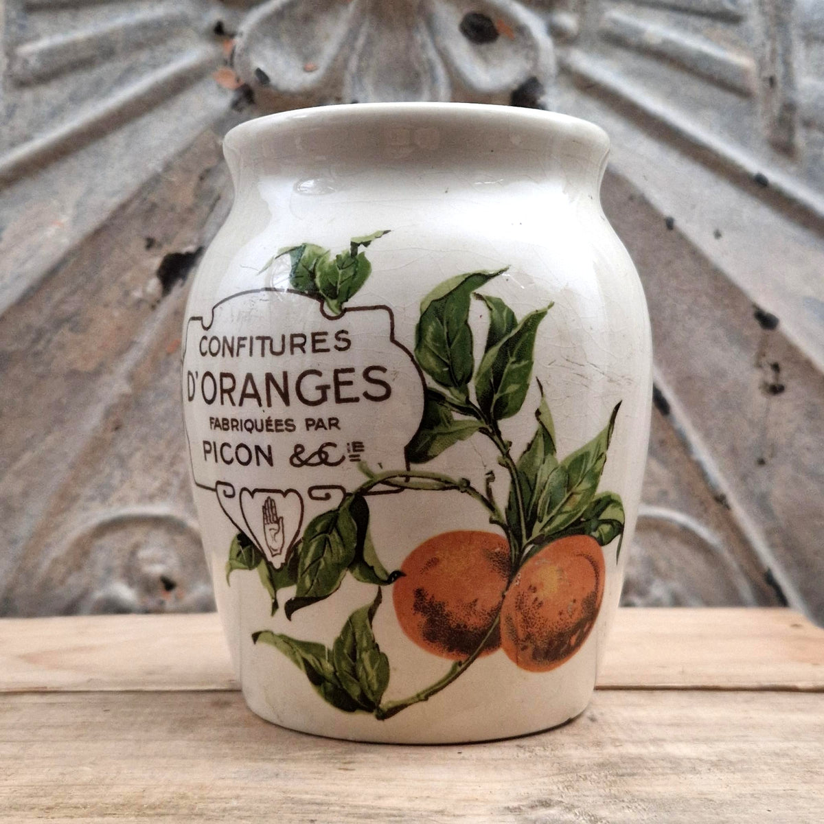 Ancien pot de confitures d'orange PICON - format XL